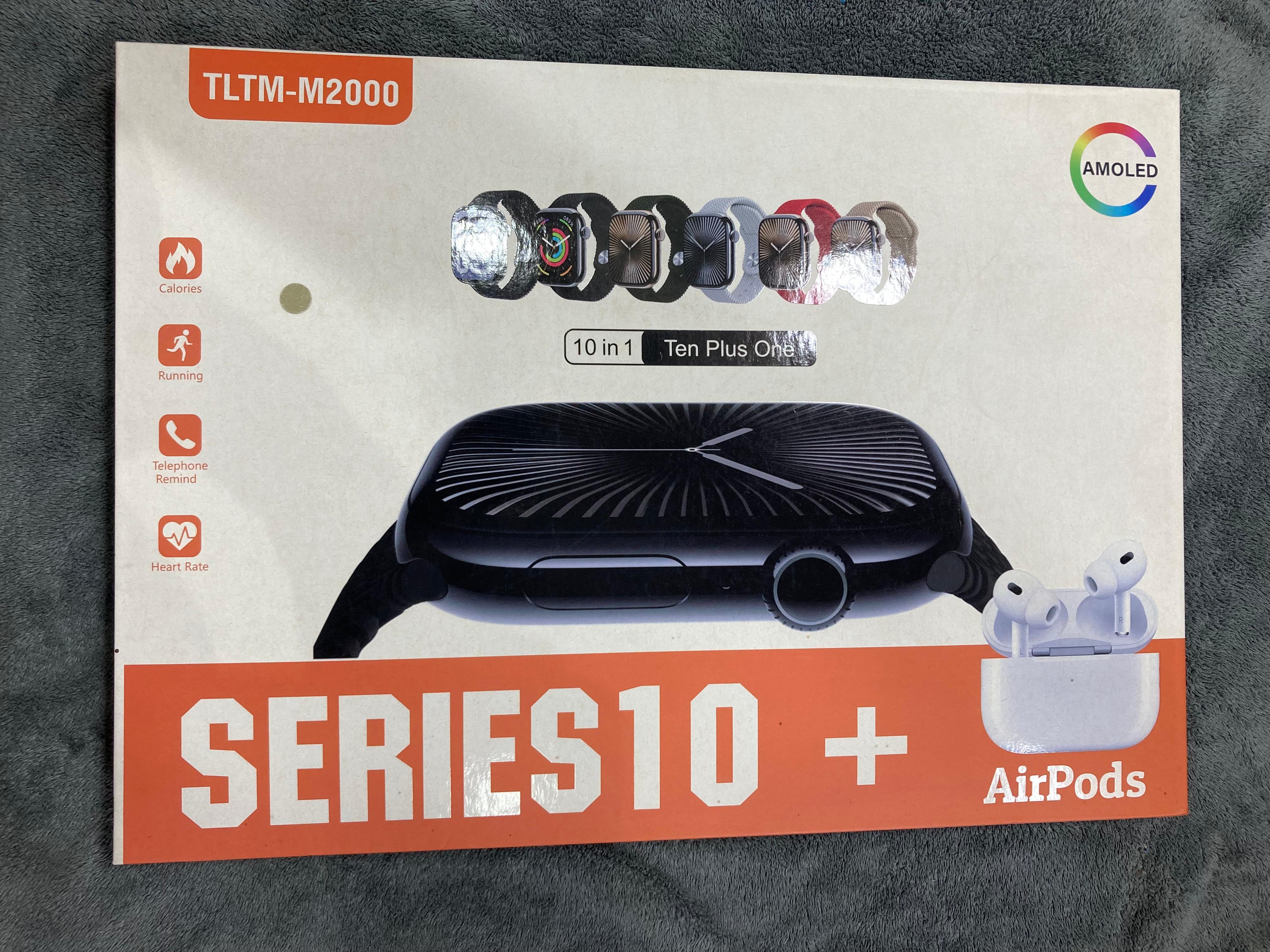 Series 10+ Smartwatch with Earbuds & 10 Straps